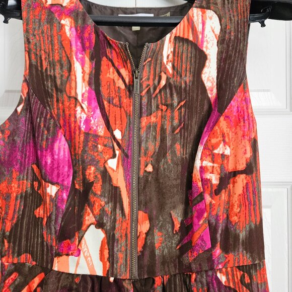 Calvin Klein Sleeveless Dress - Abstract Brush Pattern, Size 4 - Picture 5 of 7